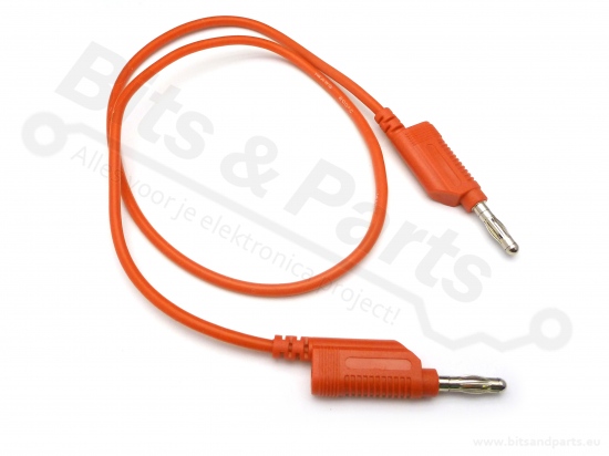 Silicone measuring lead 0.5m with banana plug 4mm red